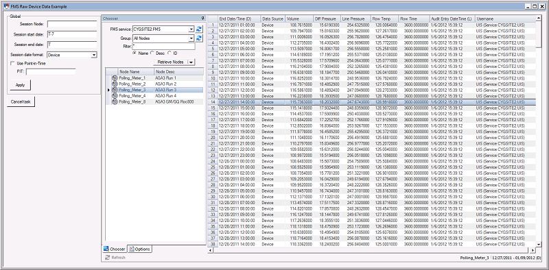 CygNet FMS Raw Data Control